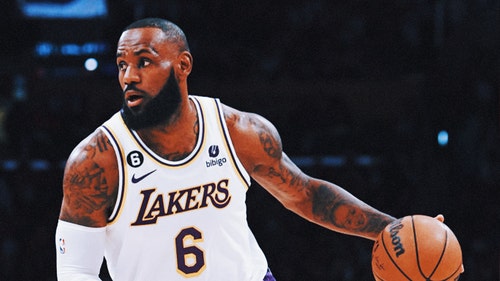 NBA Trending photo: LeBron James shares the spotlight with Bronny on the night of the Lakers' blowout